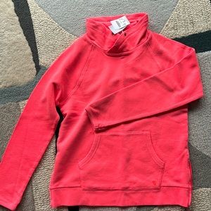 New with tags J.Crew crew cut girls size 14 coral funnel neck hoodie, sweatshirt
